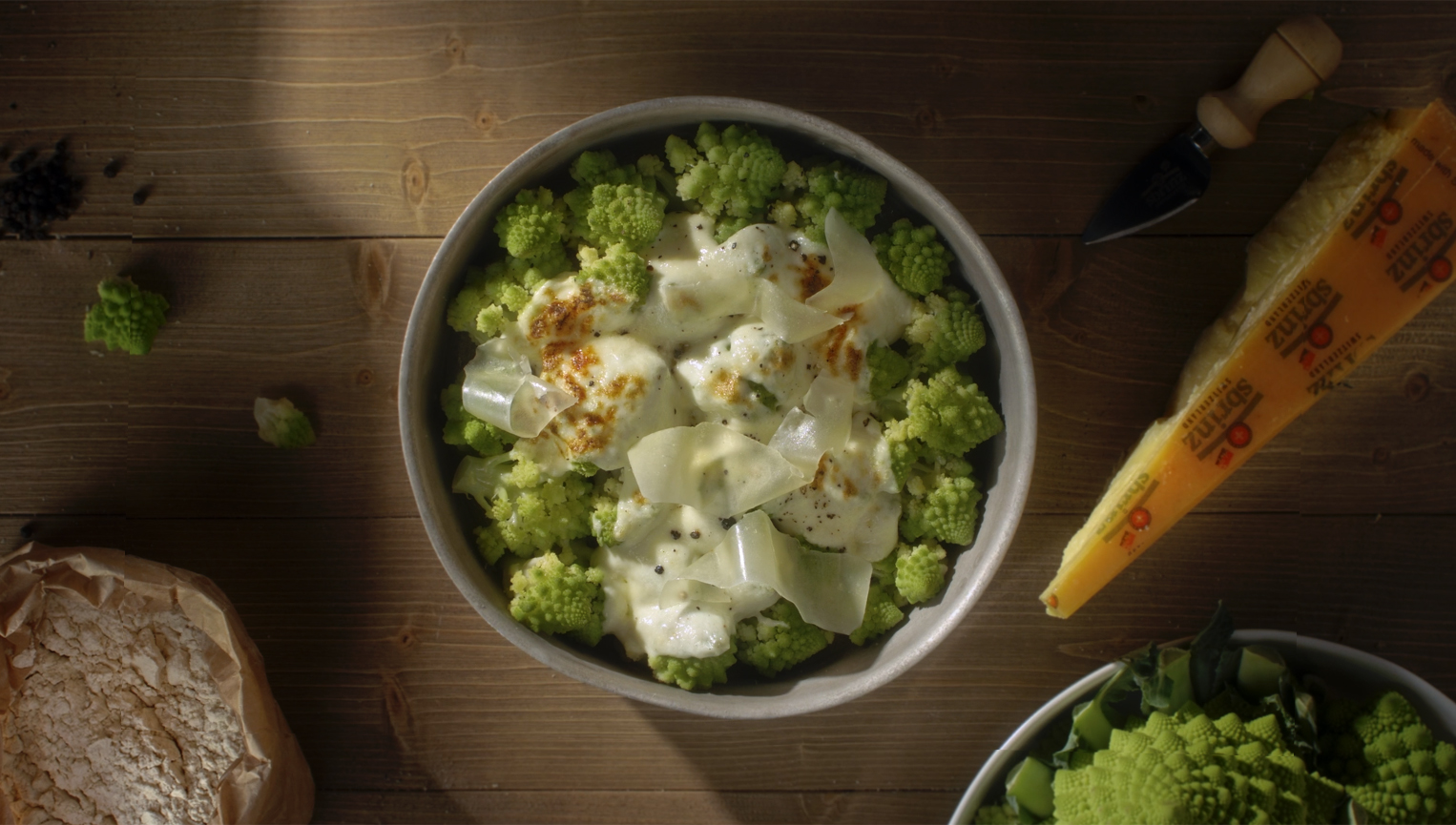 Sformato di cavolo romanesco con besciamella e Sbrinz DOP