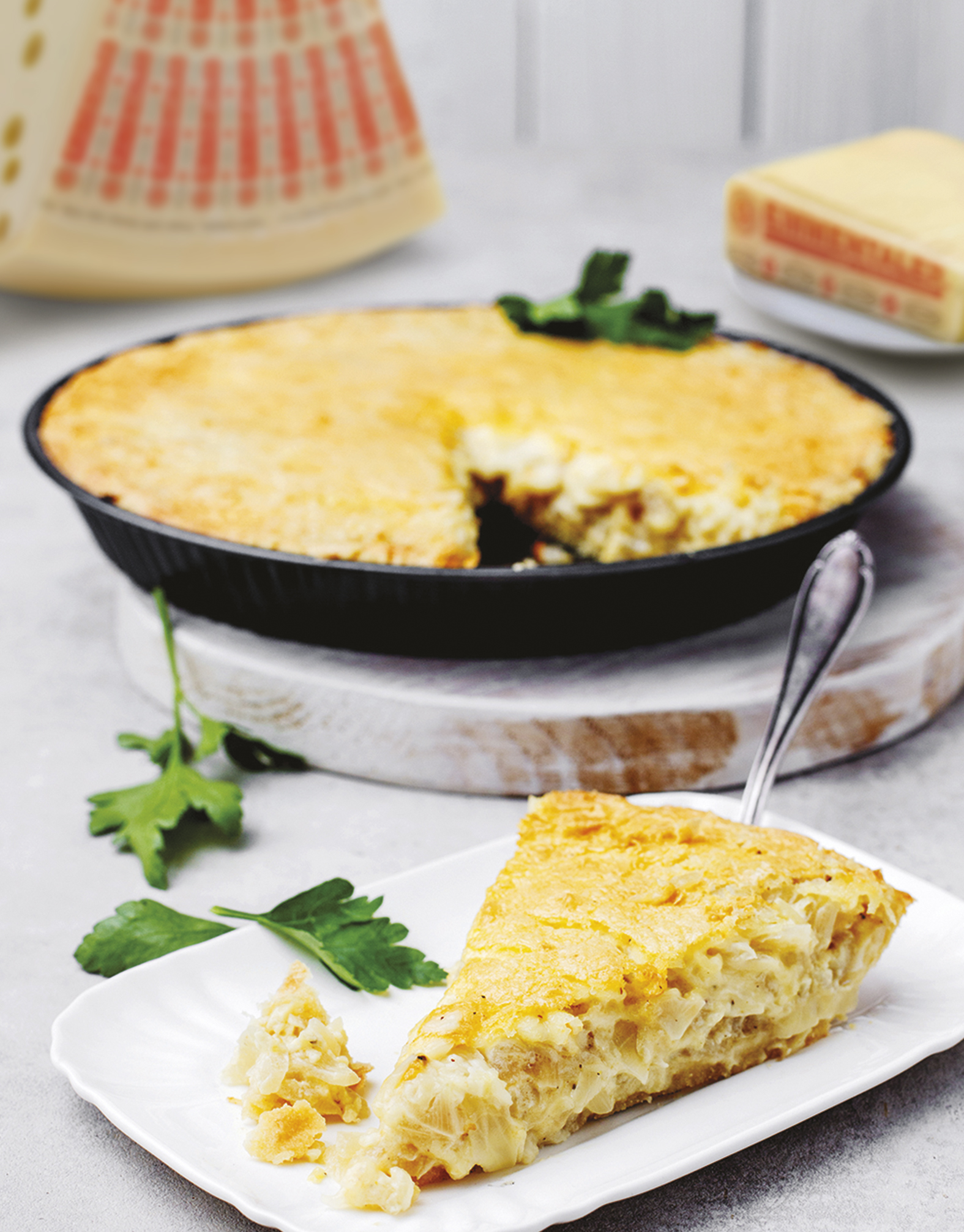 Torta di patate con cipolle e Emmentaler DOP