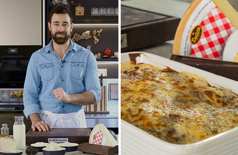 LASAGNETTA ALLA BESCIAMELLA DI RACLETTE SUISSE®, ZUCCA E TARTUFO NERO DI ROBERTO VALBUZZI