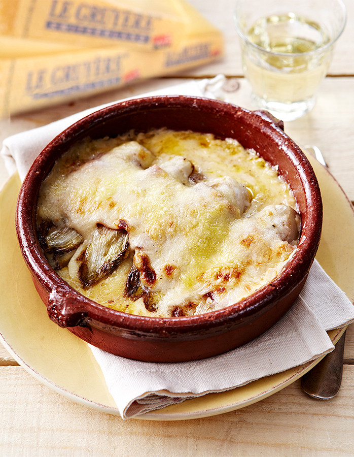 CICORIA GRATINATA CON FONDUTA DI GRUYÈRE DOP